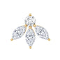 Marquise Shape Diamond Leaf Earring for Helix Piercing