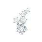 Natural Diamond Star Crawler Earring for Helix Piercing