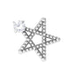 Natural Diamond Star Cartilage Earring with Beaded Detail
