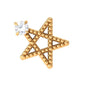 Natural Diamond Star Cartilage Earring with Beaded Detail