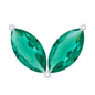 Marquise Lab Grown Emerald Leaf Earring for Helix Piercing