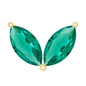 Marquise Lab Grown Emerald Leaf Earring for Helix Piercing