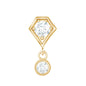 Round Cut Natural Diamond Drop Helix Earring