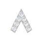 Genuine Diamond V Shape Earring for Tragus Piercing in Gold