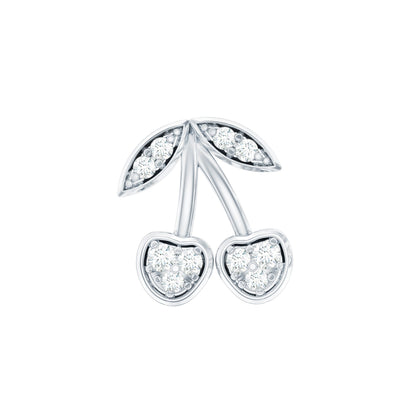 Diamond Cherry Fruit Earring for Helix Piercing