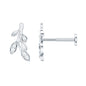 Diamond Vine Leaf Earring for Helix Piercing
