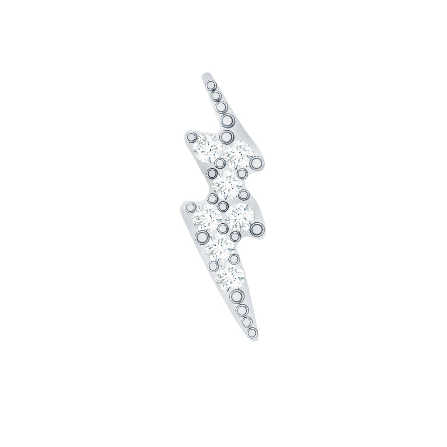 Diamond Lightning Bolt Tragus Earring