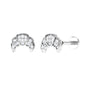 Diamond Croissant Earring for Conch Piercing