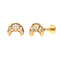 Diamond Croissant Earring for Conch Piercing