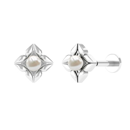 Nature Inspired Freshwater Pearl Upper Lobe Earring