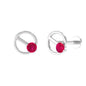 Minimalist Ruby Earring for Conch Piercing
