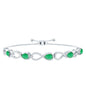 Real Emerald Infinity Bracelet With Moissanite