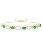 Real Emerald Infinity Bracelet With Moissanite
