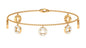 Minimal Moissanite Chain Charm Bracelet for Women