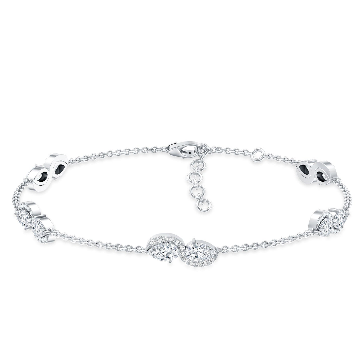 Classic Lab Grown Diamond Station Chain Bracelet