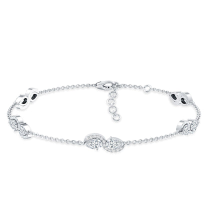 Classic Lab Grown Diamond Station Chain Bracelet
