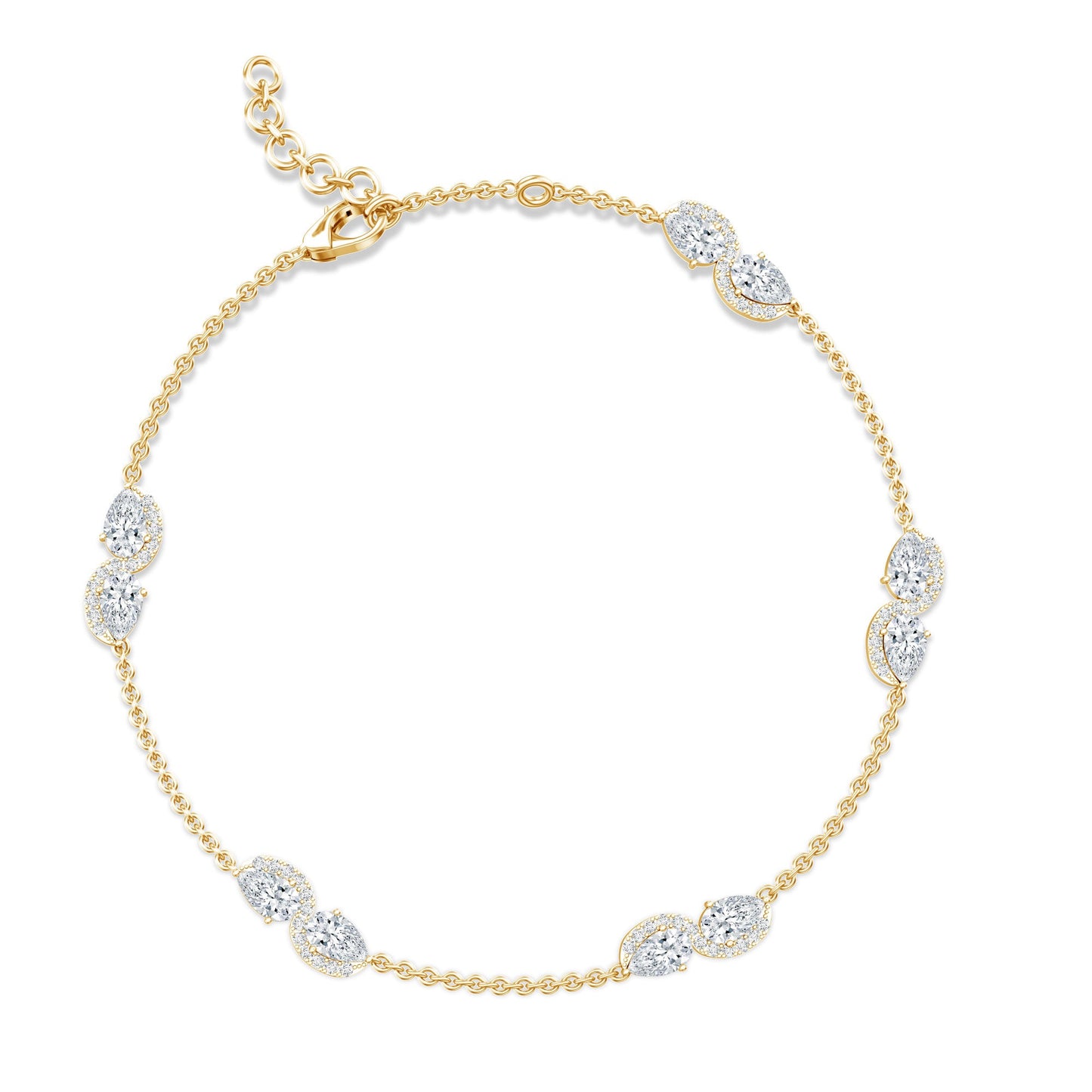 Classic Lab Grown Diamond Station Chain Bracelet