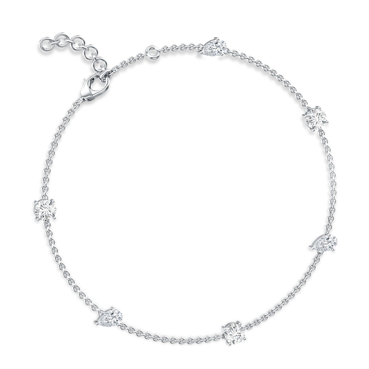 Certified Lab Grown Diamond Stackable Chain Bracelet