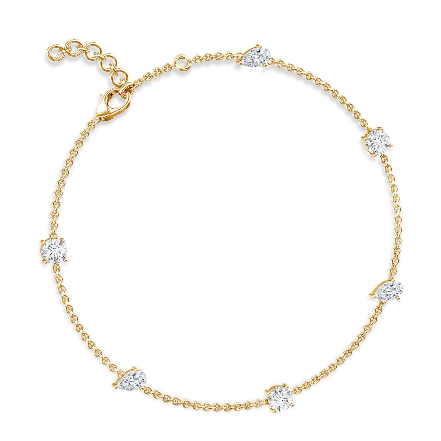 Certified Lab Grown Diamond Stackable Chain Bracelet