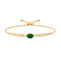 Certified 1.2 Carat Oval Lab Grown Emerald Bolo Bracelet with Diamond