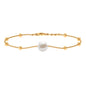 Cultured 7.48 Carat Freshwater Pearl Chain Bracelet