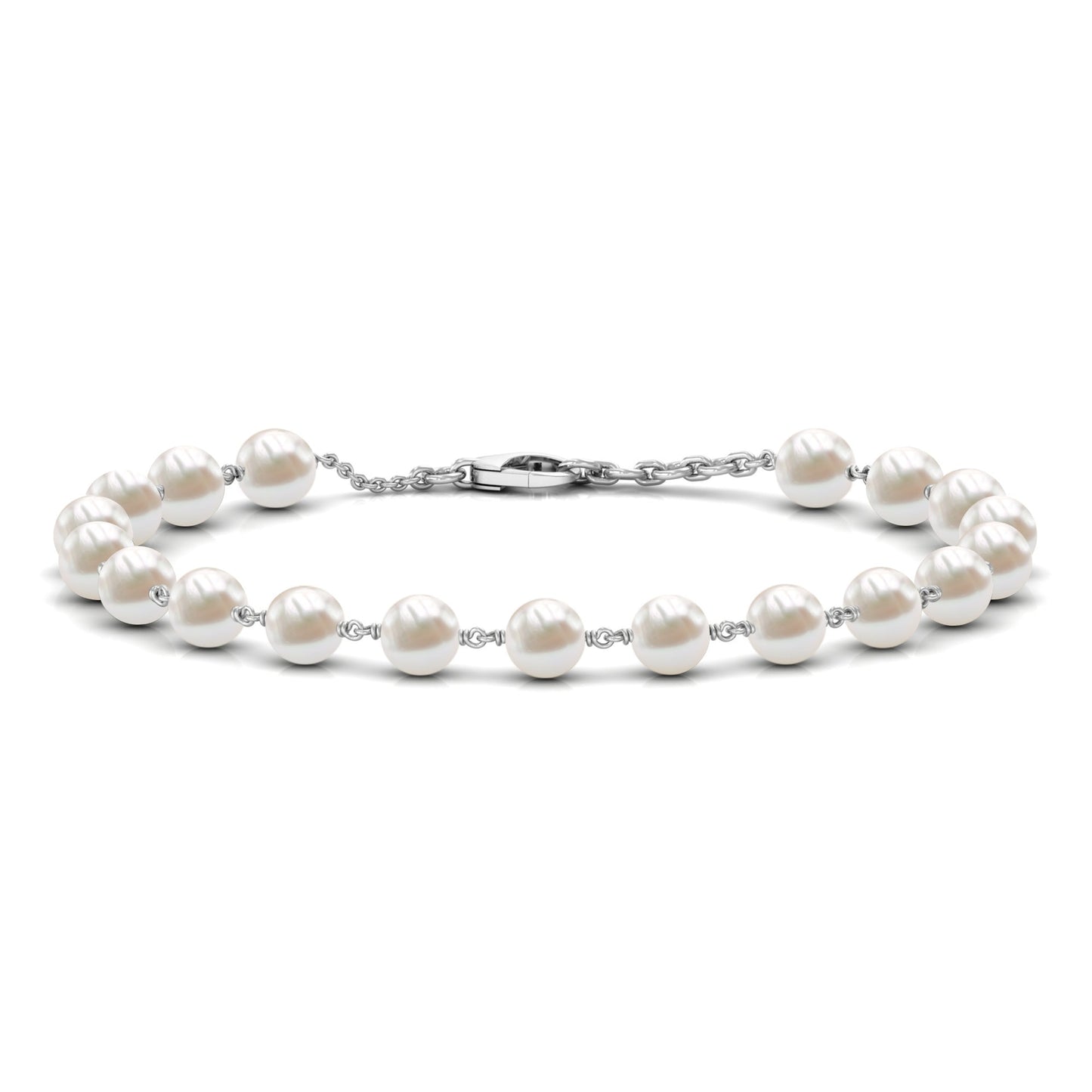 Cultured Freshwater Pearl Chain Bracelet for Women