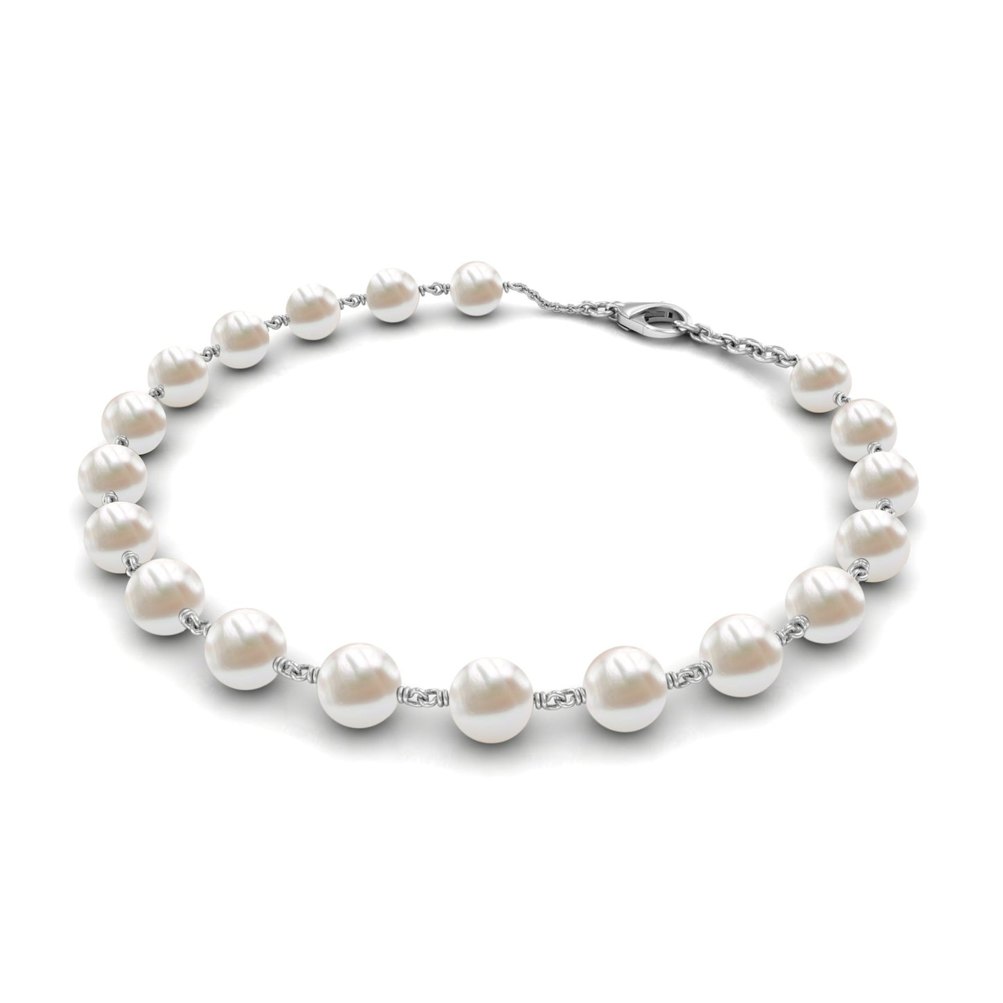 Cultured Freshwater Pearl Chain Bracelet for Women