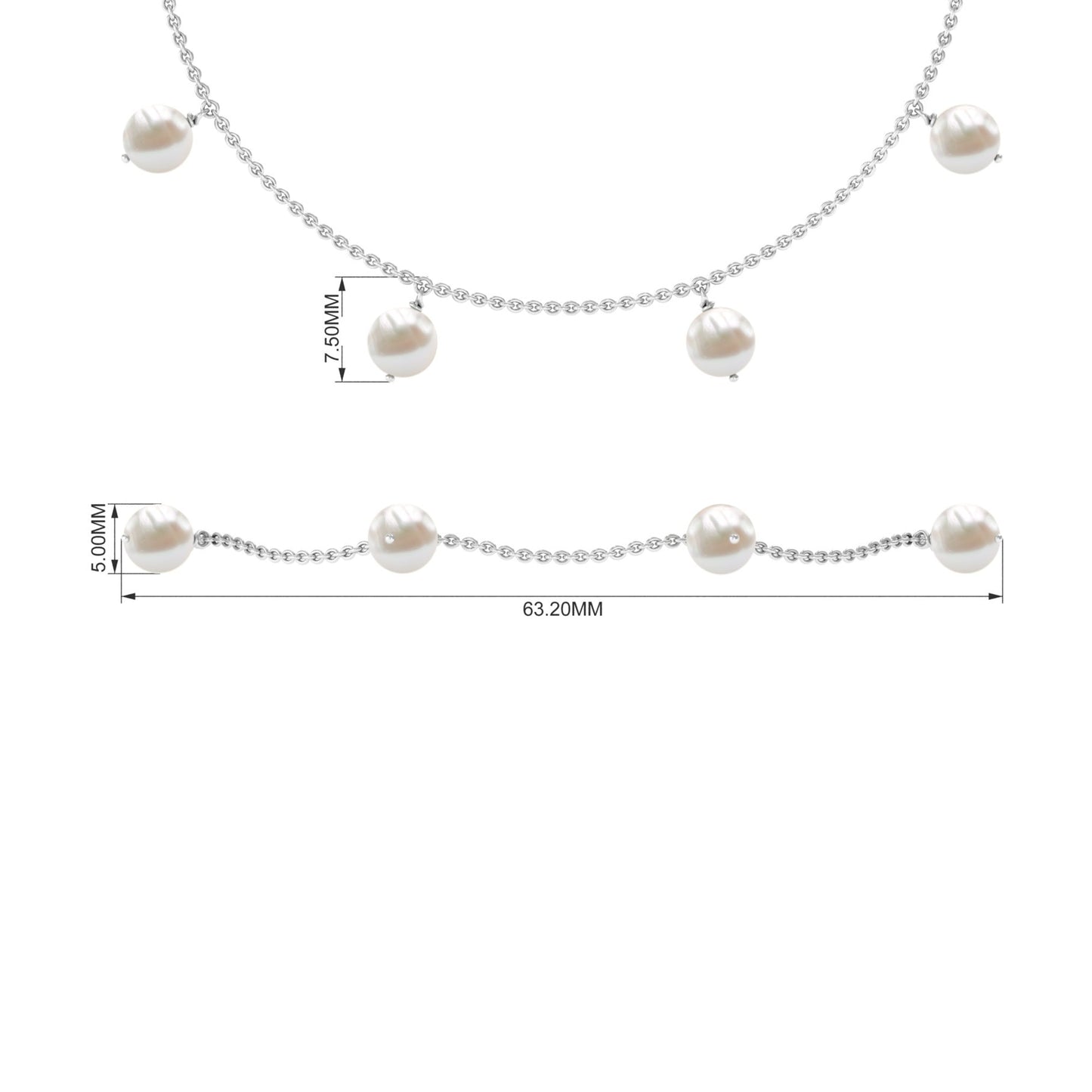 Freshwater Cultured Pearl Chain Bracelet for Women