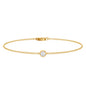 Bezel Set Lab Grown Diamond Solitaire Bracelet