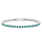 Certified Lab Grown Emerald Hexagon Tennis Bracelet for Women