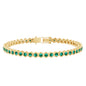 Certified Lab Grown Emerald Hexagon Tennis Bracelet for Women