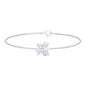 Certified Moissanite Flower Chain Bracelet for Women
