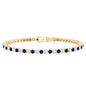 Certified Lab Grown Diamond and Sapphire Wedding Tennis Bracelet