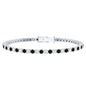 Prong Set Certified Lab Grown Black and White Diamond Tennis Bracelet