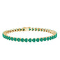 Lab Grown Emerald Heart Tennis Bracelet
