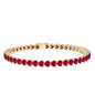 Heart Shape Lab Grown Ruby Tennis Bracelet
