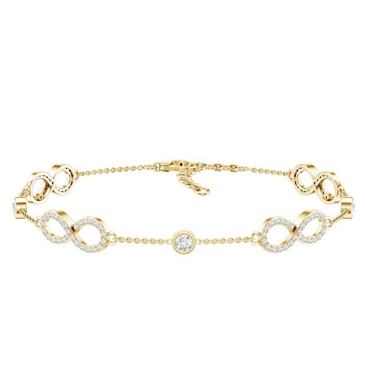 Lab Grown Diamond Infinity Bracelet for Women