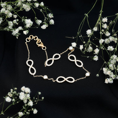 Lab Grown Diamond Infinity Bracelet for Women