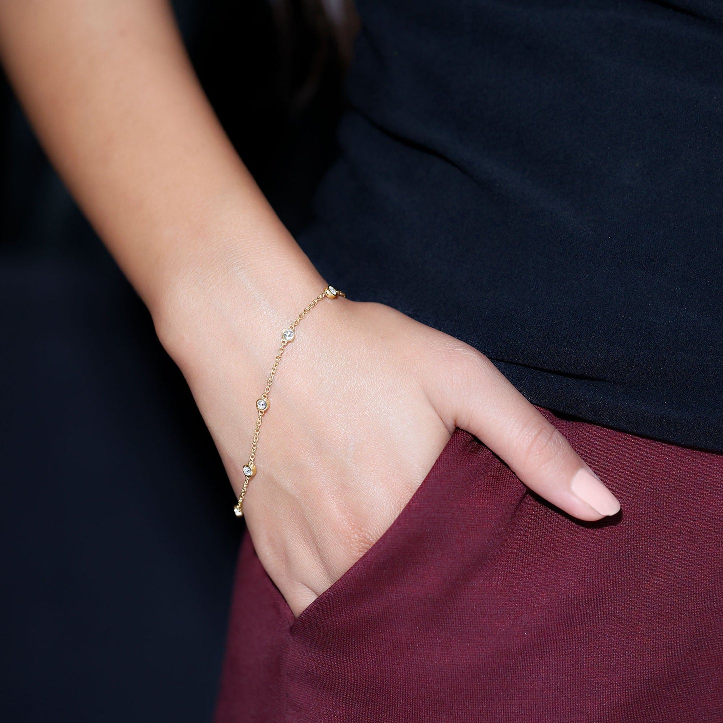 Lab Grown Diamond Chain Bracelet for Women