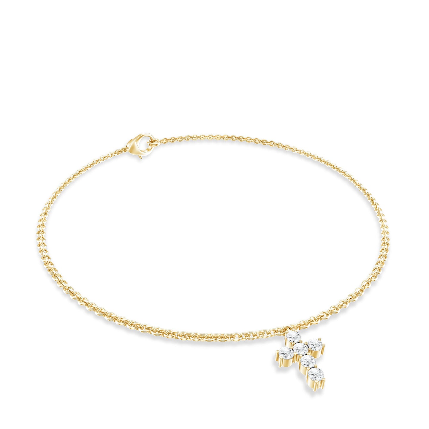 Certified Lab Grown Diamond Cross Bracelet