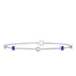 Lab Grown Bezel Set Diamond Evil Eye Bracelet