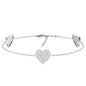 Pave Set Lab Grown Diamond Heart Bracelet for Women