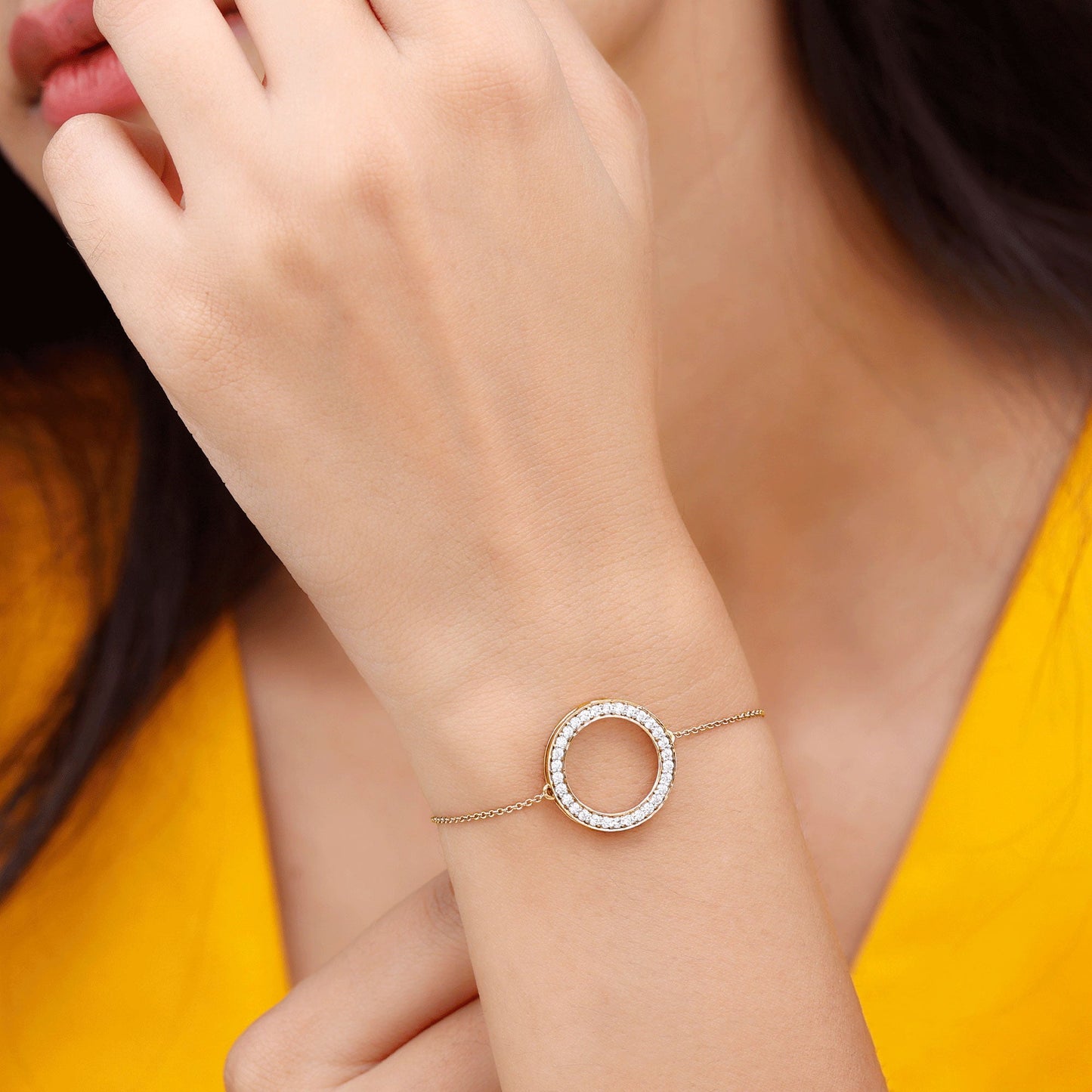 Certified Lab Grown Diamond Circle Bracelet for Women