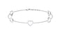 Certified Diamond Heart Chain Bracelet in Prong Setting