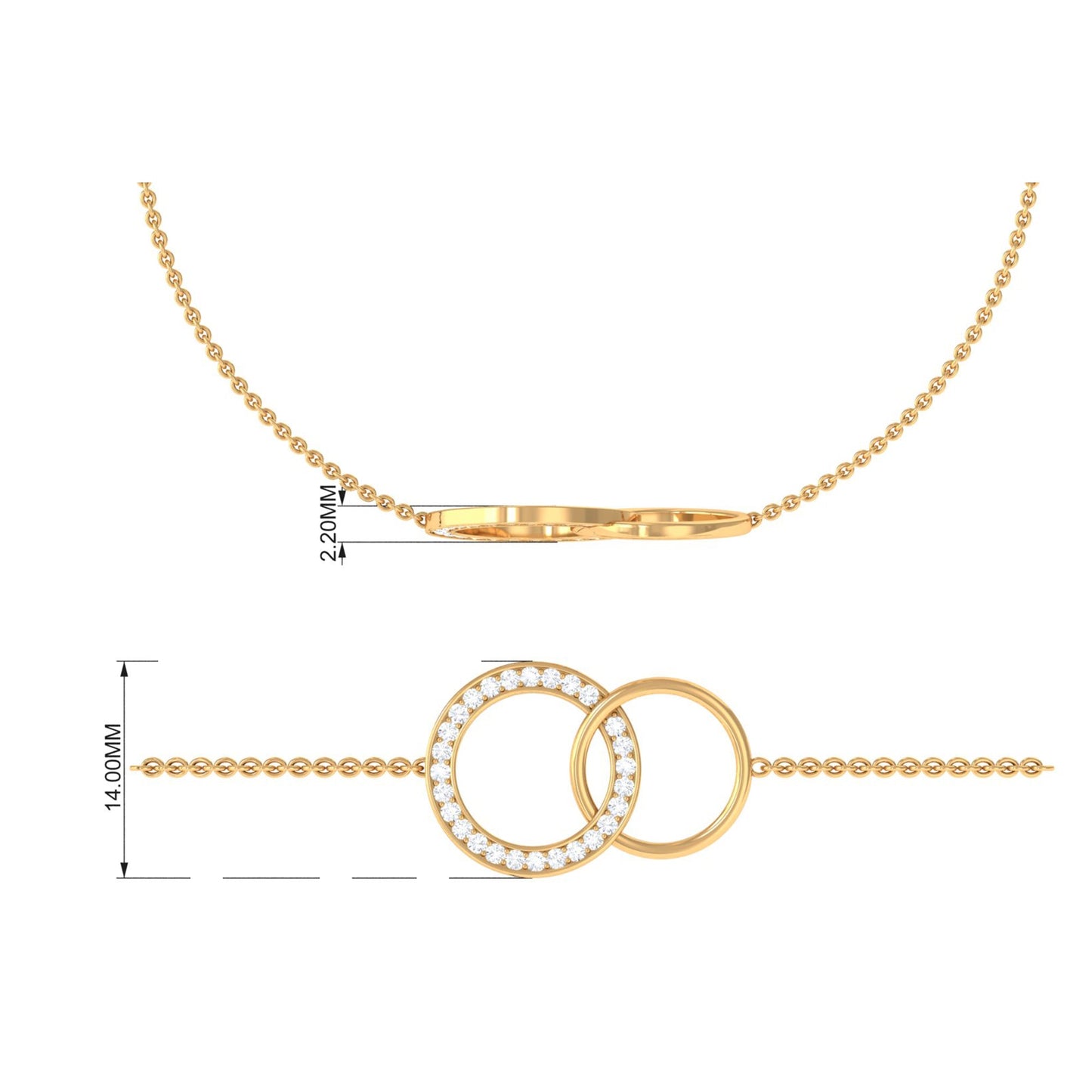 Diamond Eternity Chain Bracelet For Women