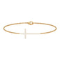 Certified Diamond Sideway Cross Bracelet
