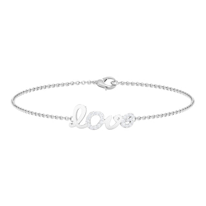 Certified Diamond Love Chain Bracelet