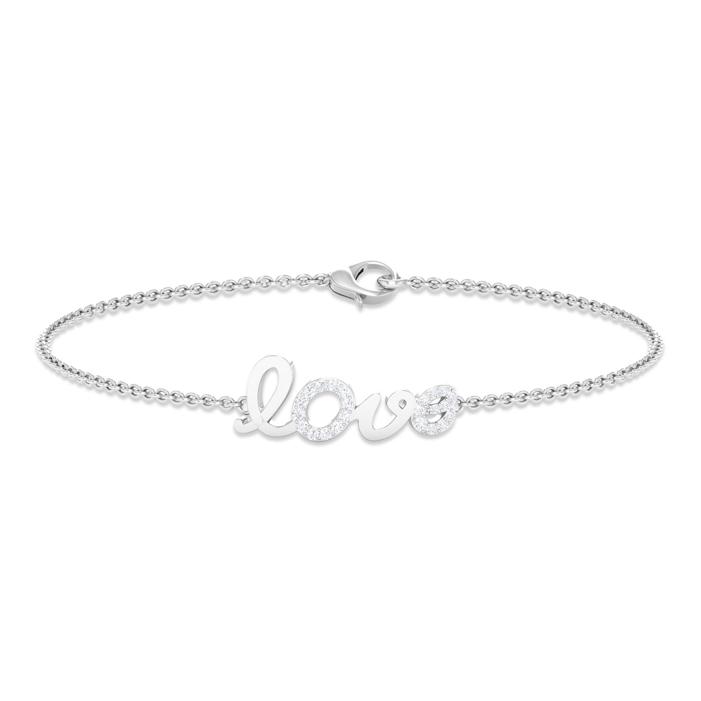 Certified Diamond Love Chain Bracelet