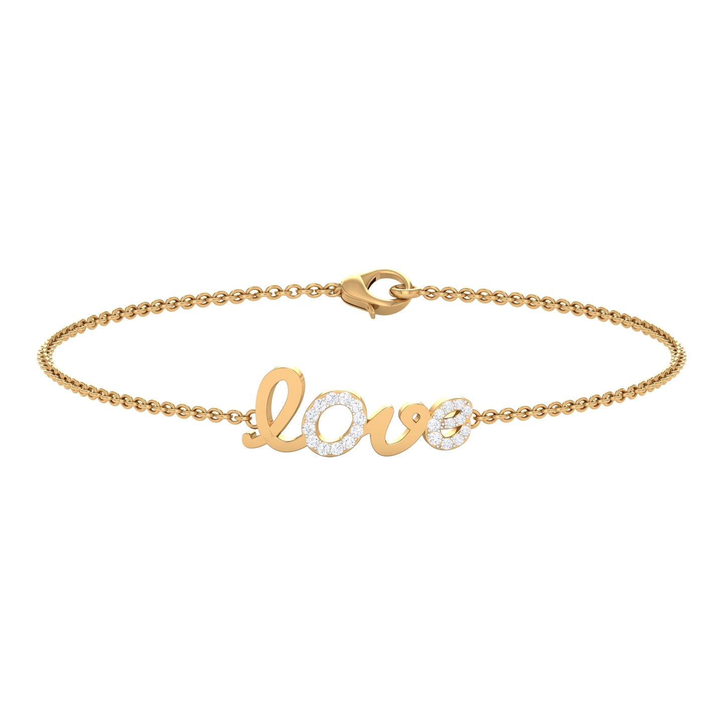 Certified Diamond Love Chain Bracelet