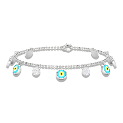 Certified Diamond Evil Eye Chain Bracelet